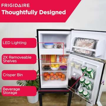 Frigidaire Retro Mini Fridge with Freezer - 3.2 Cu Ft