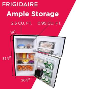 Frigidaire Retro Mini Fridge with Freezer - 3.2 Cu Ft