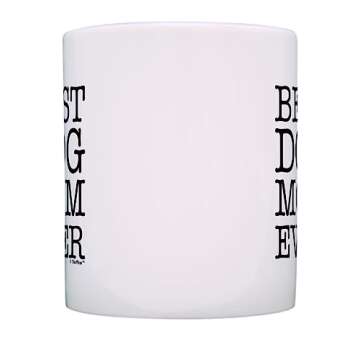 ThisWear Dog Lover Gifts Best Dog Mom Ever Pet Owner Rescue Gift 11oz Ceramic Coffee Mug Tea Cup White
