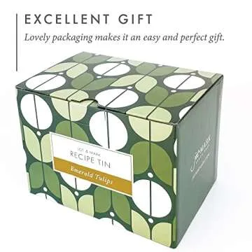 Jot & Mark Decorative Recipe Tin Box for Recipe Cards