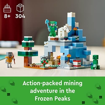 LEGO Minecraft The Frozen Peaks Set for Creative Kids