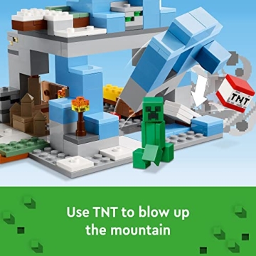 LEGO Minecraft The Frozen Peaks Set for Creative Kids