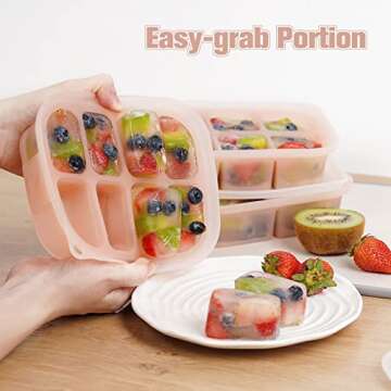 haakaa Silicone Baby Food Freezer Tray with Lid by haakaa - Perfect Storage Container for Homemade B...