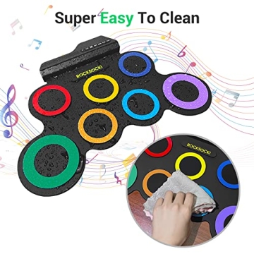 ROCKSOCKI 7-Pad Kids Electric Drum Set with Headphones