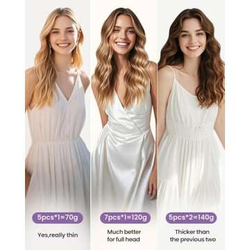 LaaVoo 20 Inch Platinum Blonde Human Hair Clip-ins