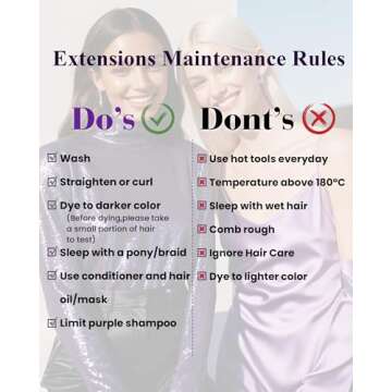 LaaVoo 20 Inch Platinum Blonde Human Hair Clip-ins