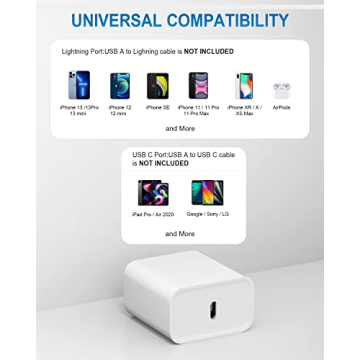 iPhone Super Fast Charger with 6FT Cables - 20W Power