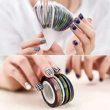 Nail Striping Tape Set 34 Colors for Stunning Designs