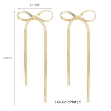 Stylish 14K Gold Bow Earrings Perfect for Every Occasion