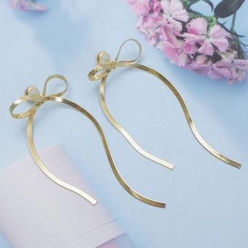 Stylish 14K Gold Bow Earrings Perfect for Every Occasion