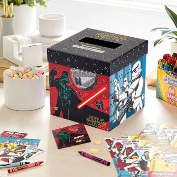 Hallmark Star Wars Valentines Day Cards for Kids School Classroom Exchange and Mailbox with Light an...