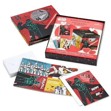 Hallmark Star Wars Valentines Day Cards for Kids School Classroom Exchange and Mailbox with Light and Sound