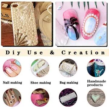 5700 Pcs Half Flatback Pearls gems for Crafts,[Nail] [Pearl]s for [Nail]s Art for Crafting DIY Accessory for Makeup,White Neatly Organized for Artists Creative (2/3/4/5/6/8/10mm)