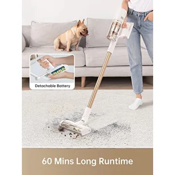 dreame Cordless Vacuum Cleaner, P10 Pro Vacuum Cleaner with 22Kpa Powerful Suction, 2 in 1 Lightweight Stick Vacuum for Hard Floor Pet Hair