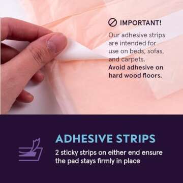 Heavy Absorbency Bed Pads, XXL Disposable 30 x 36 Chucks Pee Pads for Incontinence Bed Wetting for Adults, Elderly & Kids [50 Pads] Extra Large Underpads - 30x36 - With 2 Adhesive Strips on Each Pad