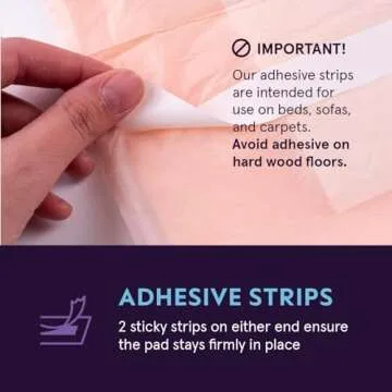 Heavy Absorbency Bed Pads, XXL Disposable 30 x 36 Chucks Pee Pads for Incontinence Bed Wetting for Adults, Elderly & Kids [50 Pads] Extra Large Underpads - 30x36 - With 2 Adhesive Strips on Each Pad