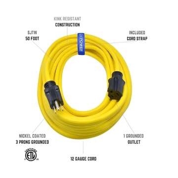 Heavy Duty Outdoor Extension Cord - Weather Resistant & Reliable