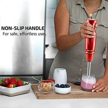 OVENTE Electric Immersion Blender - 300W Powerful Design