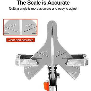 Miter Shears for Angular Cutting Molding,Quarter Round Cutting Tool,0-135 Degree Adjustable Angle Trim Shear,Multifunctional Trunking Shears for Cutting Soft Wood, Plastic, PVC and more
