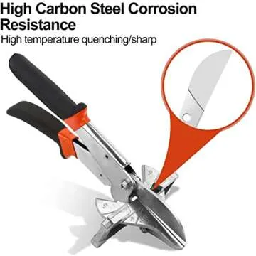 Miter Shears for Angular Cutting Molding,Quarter Round Cutting Tool,0-135 Degree Adjustable Angle Trim Shear,Multifunctional Trunking Shears for Cutting Soft Wood, Plastic, PVC and more