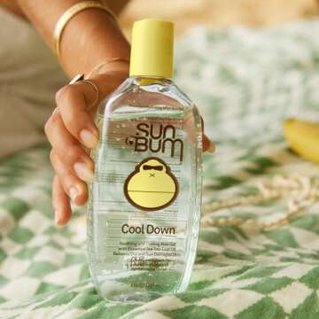 Sun Bum Cool Down Aloe Vera Gel | Vegan After Sun Care with Cocoa Butter to Soothe and Hydrate Sunburn Pain Relief | 8 oz