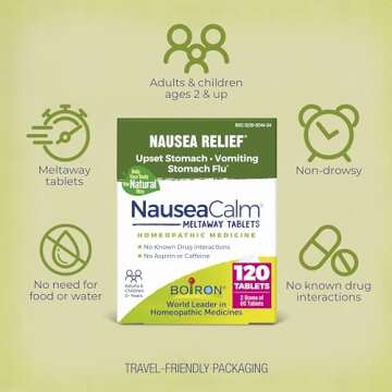 Relief for Upset Stomach and Motion Sickness - Boiron NauseaCalm