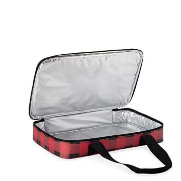 Swig Life Insulated Casserole Carrier, Buffalo Plaid Dishi Casserole Carriers for Hot or Cold Food, ...
