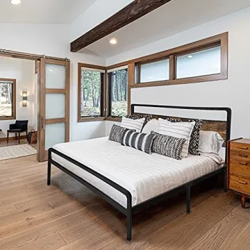 JOM Queen Bed Frame with Headboard Modern Design