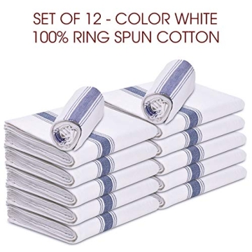 TALVANIA Cotton Dish Towels - Pack of 12, Stylish and Absorbent