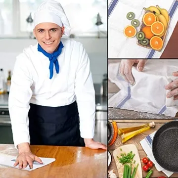 TALVANIA Cotton Dish Towels - Pack of 12, Stylish and Absorbent