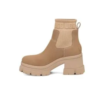 UGG Women's Brooklyn Chelsea Boot, Mustard Seed Nubuck, 9
