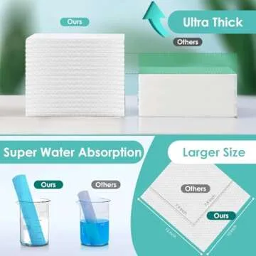 Ditoi XL Face Towels - Ultra Soft, Disposable & Gentle