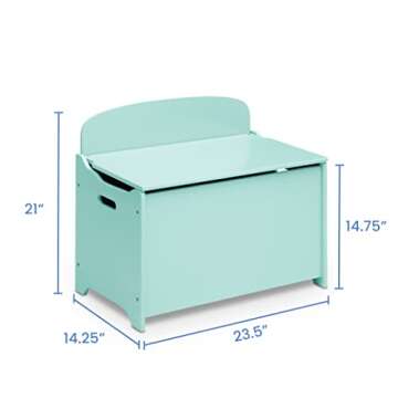 Delta Children MySize Deluxe Toy Box, Mint