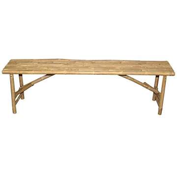 Bamboo54 Long Bamboo Folding Bench