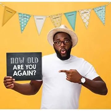 UP THE MOMENT Birthday Photo Booth Props - 20 Designs, 8x10, Double Sided, Funny Adult Birthday Photo Booth Props, 30th 40th 50th 60th 70th 80th 90th Birthday Prop Signs