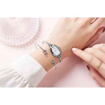 Elegant Petite Bracelet Watch for Women with Diamonds