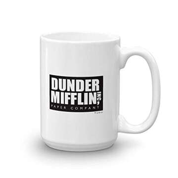 NBC The Office World's Best Boss Dunder Mifflin Ceramic Mug, White 15 oz - Official Michael Scott Mu...