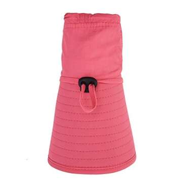 Kids Girls Sun Hat with Neck Flap - Adjustable Children Wide Brim Summer UPF50+ Sun Protection Mesh Bucket(Rose Red)