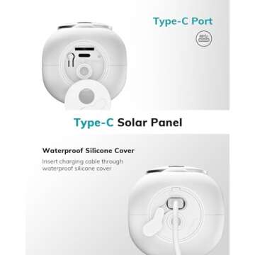 ZUMIMALL Solar Panel for Wireless Security Camera