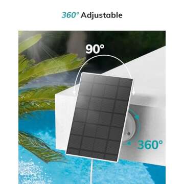 ZUMIMALL Solar Panel for Wireless Security Camera
