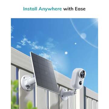 ZUMIMALL Solar Panel for Wireless Security Camera