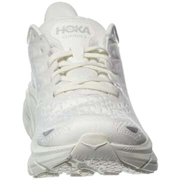 HOKA Clifton 8 Womens Shoes Size 6.5, Color: White/White