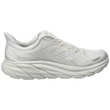 HOKA Clifton 8 Womens Shoes Size 6.5, Color: White/White