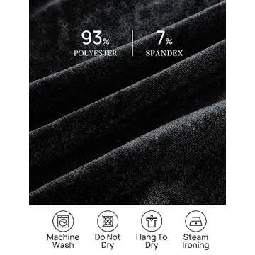 ZESICA Women's Velvet Maxi Dress Long Puff Sleeve Crew Neck Elastic High Waist Cocktail Party Bridesmaid Dresses,Black,Medium