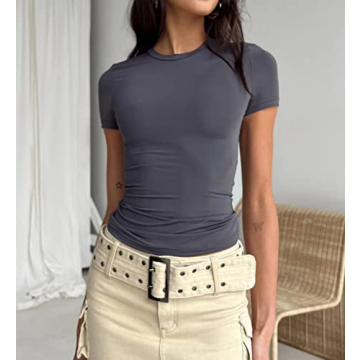 BAIGRAM Women's Slim Fit Crop Top for All Occasions