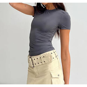 BAIGRAM Women's Slim Fit Crop Top for All Occasions