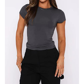 BAIGRAM Women's Slim Fit Crop Top for All Occasions