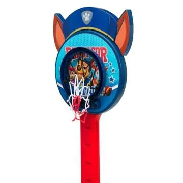 Delta Children PAW Patrol Plastic Basketball Set Includes Basketball Hoop, 1 Basketball and Ball Pump