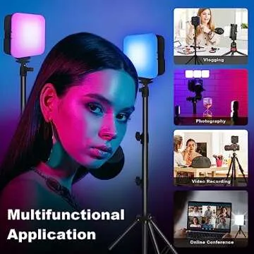 GreatLPT RGB Video Light, RGB Camera Light with 360° Full Color, CRI 95+ 2500-8500K Dimmable, 2000mAh Rechargeable Portable Photography Lighting with OLED Display & 3 Cold Shoe