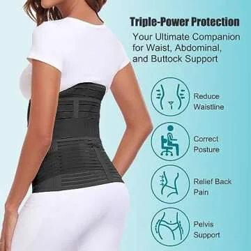 MAMODY 3 in 1 Postpartum Belly Support Wrap for New Mothers